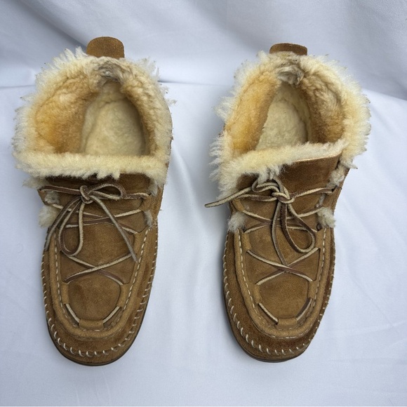 LL Bean Men's Wicked Good Lodge Chukkas Booties Moccasins Brown Size 10 Medium - Picture 6 of 14